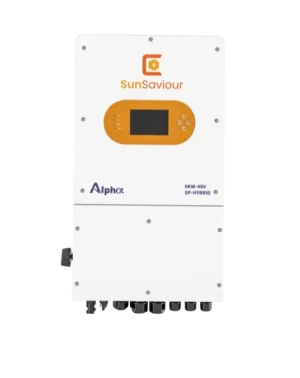 Alpha 6kW IP65 Hybrid Solar Inverter by SunSaviour – High-efficiency, weather-resistant solar inverter for residential and commercial use in Pakistan